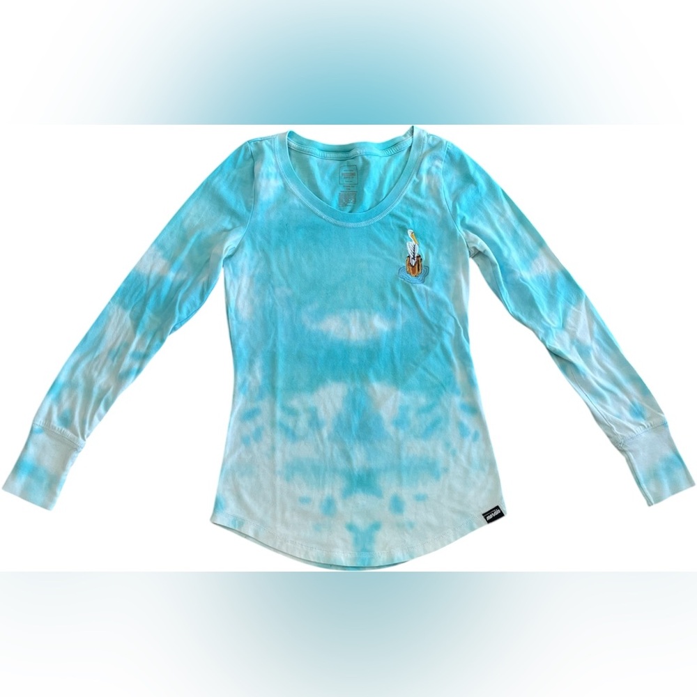 Mossimo tie dye embroidered pelican long sleeve shirt size xs